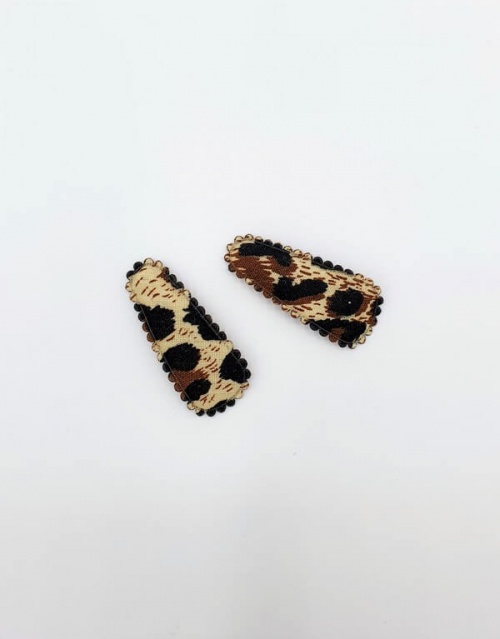 Baby haarspeldjes leopard