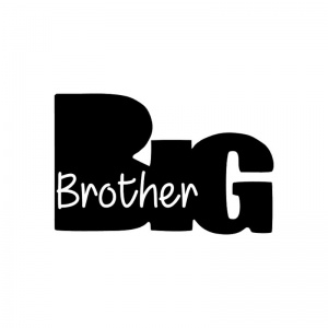 Strijkapplicatie Big brother silhouet